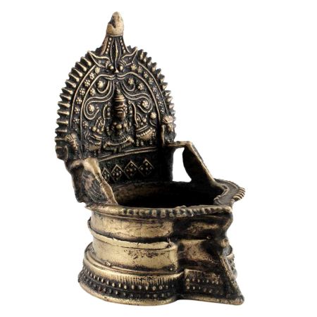 Brass Puja Gajlaxmi Vilakku Oil Lamp 